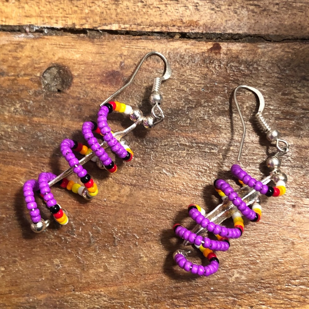 Native American Beaded Pow Wow Earrings